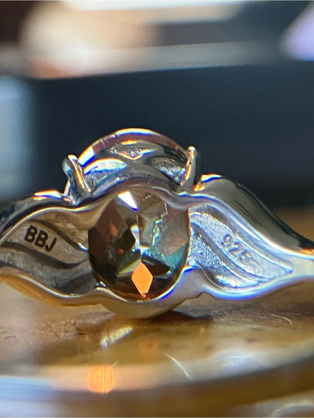 Northern Lights Quartz Diamond Ring Size 9